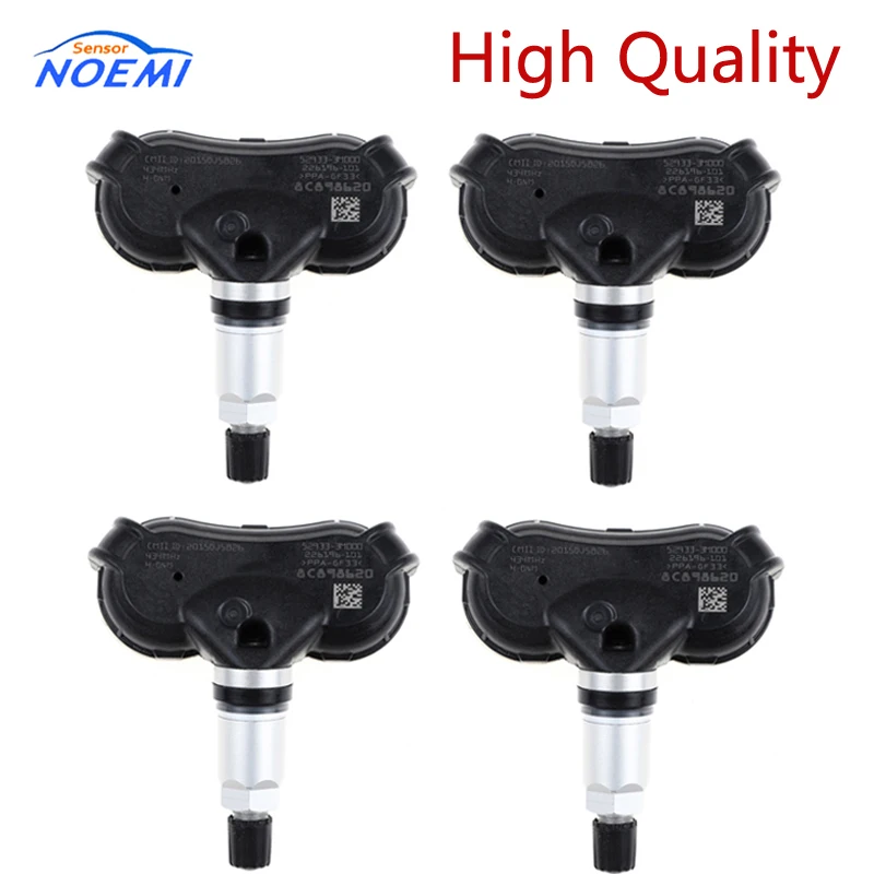 4 шт. 52933-3M000 Электрический TPMS датчик давления в шинах для Hyundai I40 Tucson 2010-2014 Kia Sportage IX35 529333m000 433 МГц