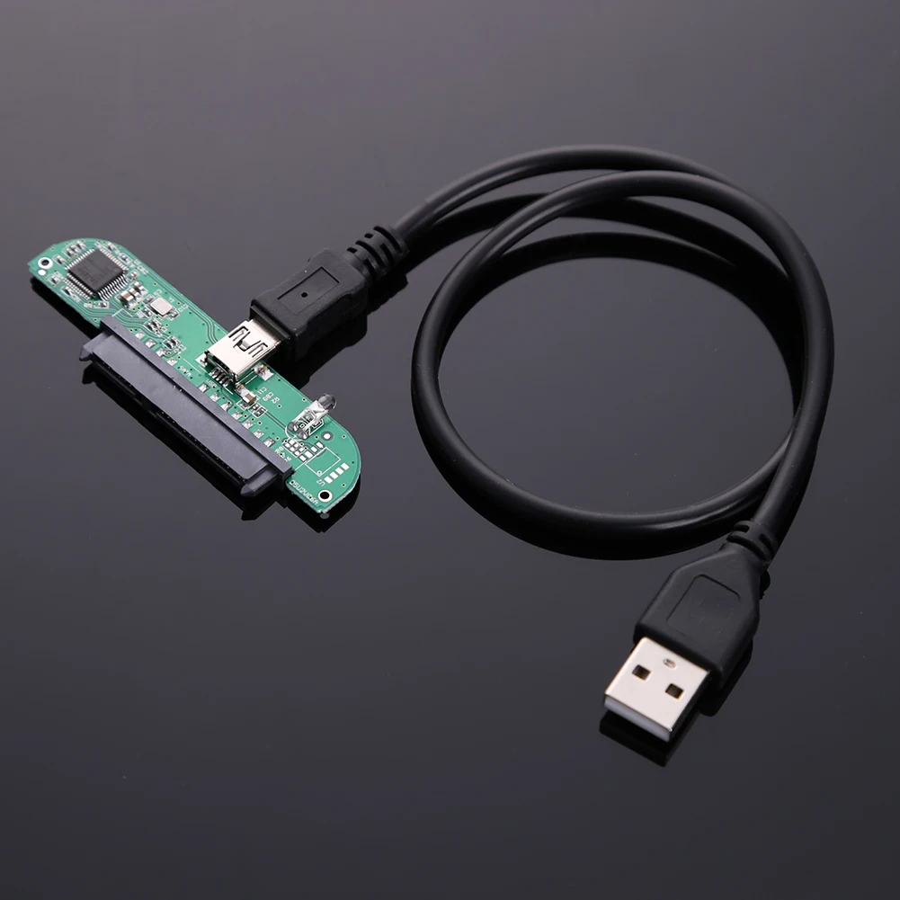 

НОВЫЙ 2,5 дюймов USB 2,0 SATA 7 + 15 Pin адаптер жесткого диска конвертер для 2,5 "жёсткий диск SSD диск для ноутбука, настольного компьютера, ПК, игровой к...