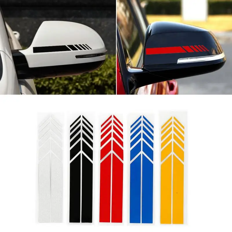 

Auto Car Sticker Non Fading Fashion Color Stripe Car Sticker Racing Strips Side Rear View Mirror Decor Decal