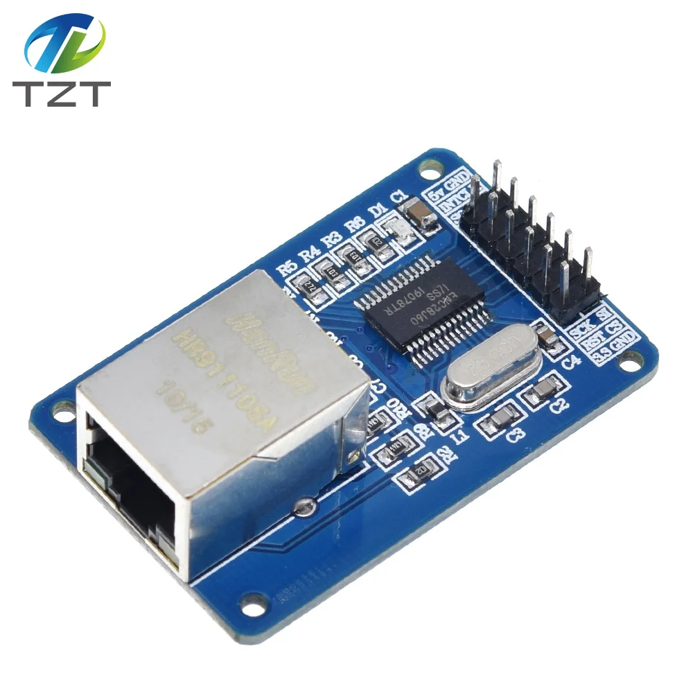Сетевая плата ENC28J60 LAN Ethernet 1 шт. модуль для Arduino 25 МГц Crystal AVR 51 LPC STM32 3 В|module board|module