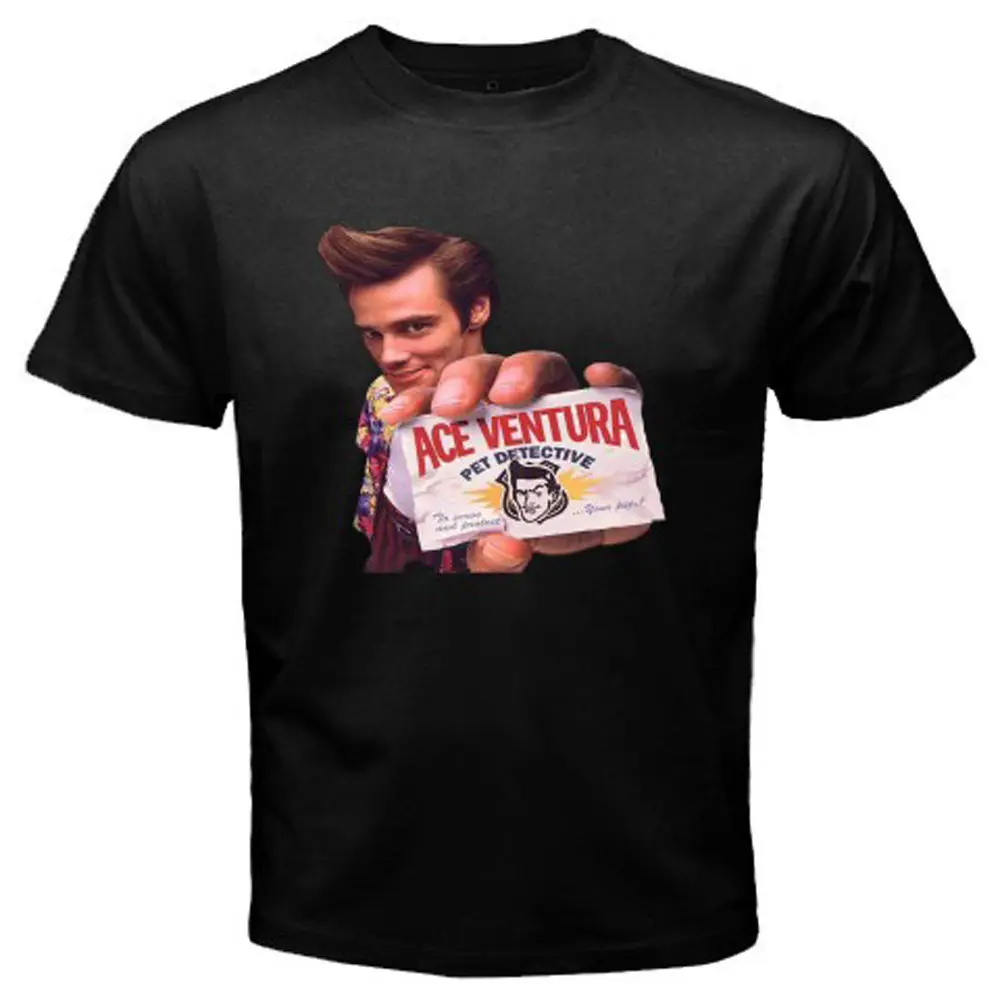 Новинка Ace Ventura Pet Detective 90's Movie Мужская черная футболка Размер крутая