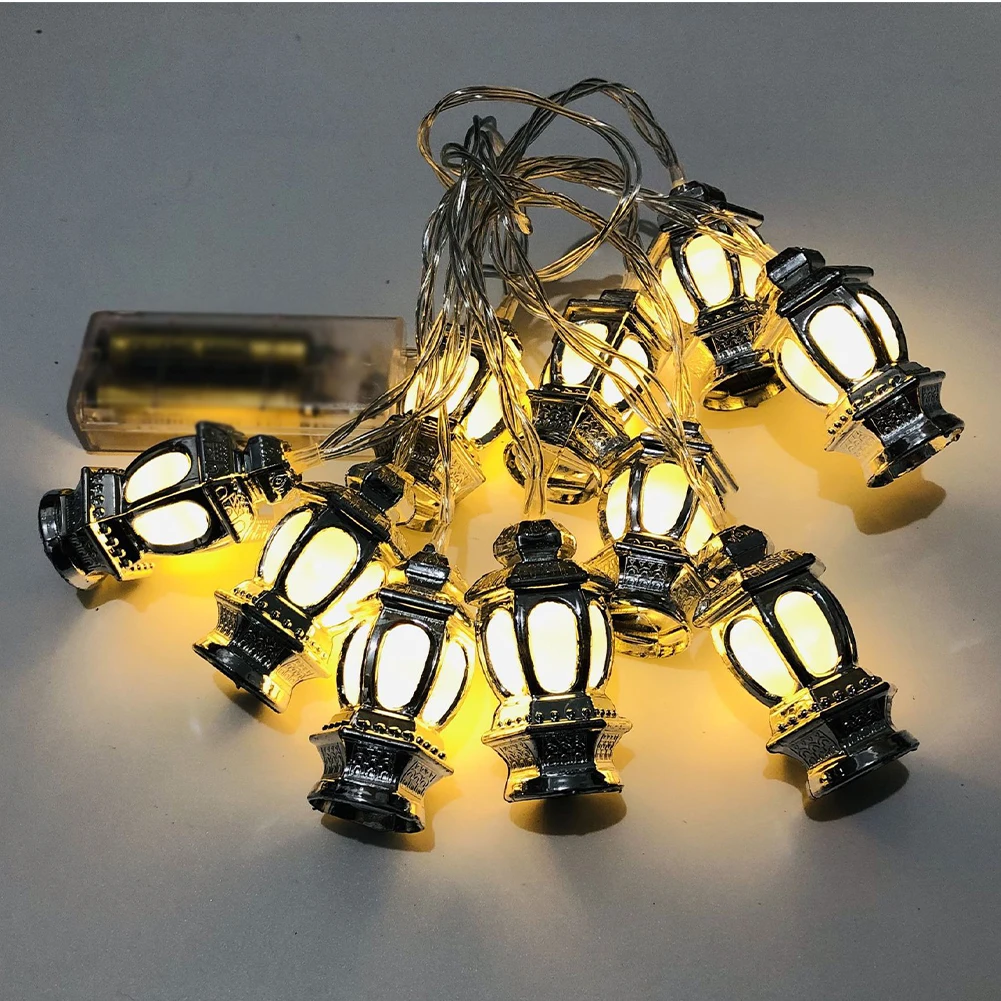 

Indoor Decor Home Battery Powered For Ramadan Corridor Party Lantern Festival Living Room 10 Lamp Beads LED Light String Plastic