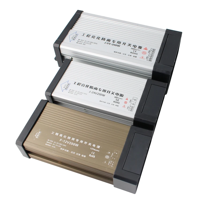 

AC 187V 262V DC 12V Power Supply 24V Lighting Transformers electric 12V 24V 5A 8A 10A 15A 20A LED Driver Outdoor Rainproof