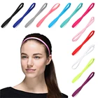 Узкая эластичная повязка на голову, женские спортивные нескользящие повязки для волос для йоги карамельных цветов, резиновая эластичная повязка для волос, женские мягкие повязки для волос