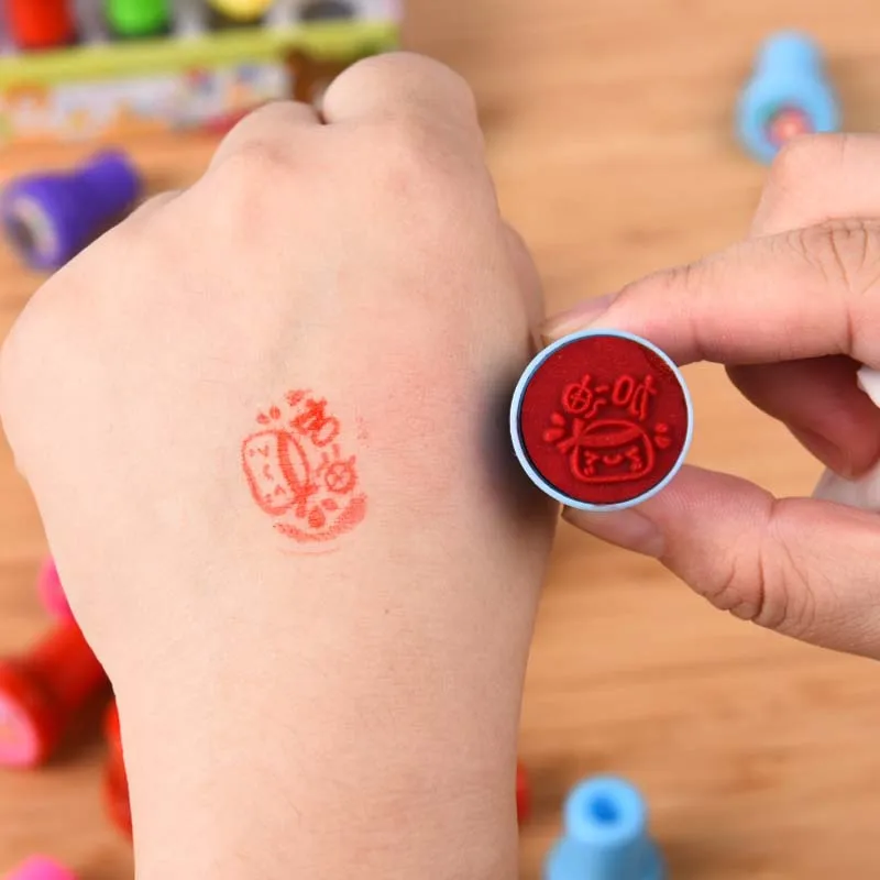 60 шт. Детские игрушки марки мультфильм смайлик дети печать для скрапбукинга Stamper