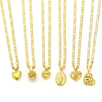 bangrui gold color luckly heart love pendant 60cm necklaces for womengirls classic elegant africa arab party gifts
