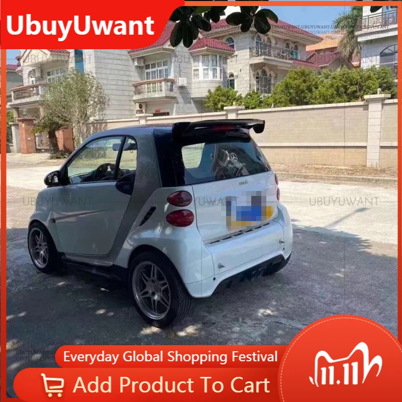 

Неокрашенный задний спойлер для крыла багажника из АБС-пластика для Mercedes-Benz Smart Fortwo Foufour 451 453 спойлер 2009-2019