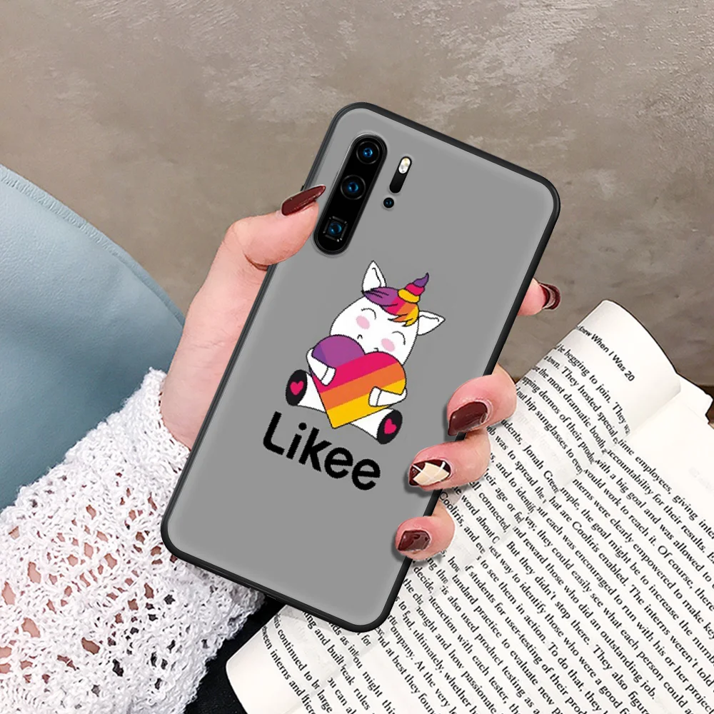 

fashion Likee cat bear love heart Phone Case For Huawei P Mate Smart 10 20 30 40 Lite Z 2019 Pro black Funda Fashion Cell Luxury