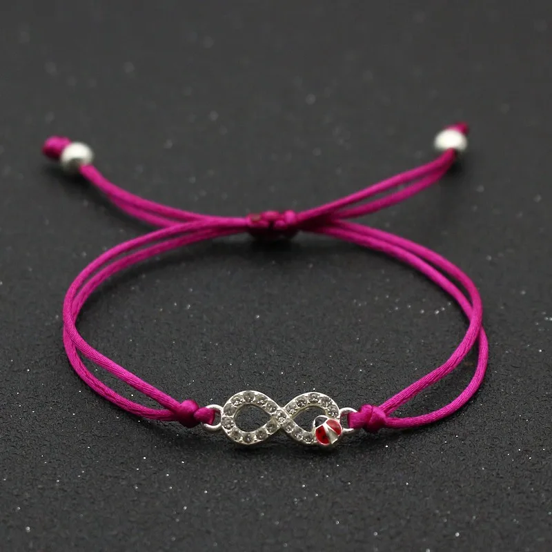 Мозаика Кристалл счастливый цифровой 8 Бесконечность Браслеты для женщин