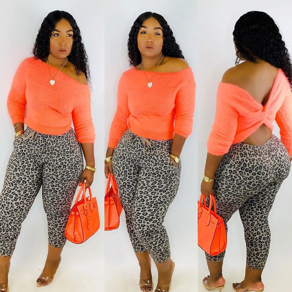 Женский комплект из двух предметов укороченный топ с длинными рукавами и