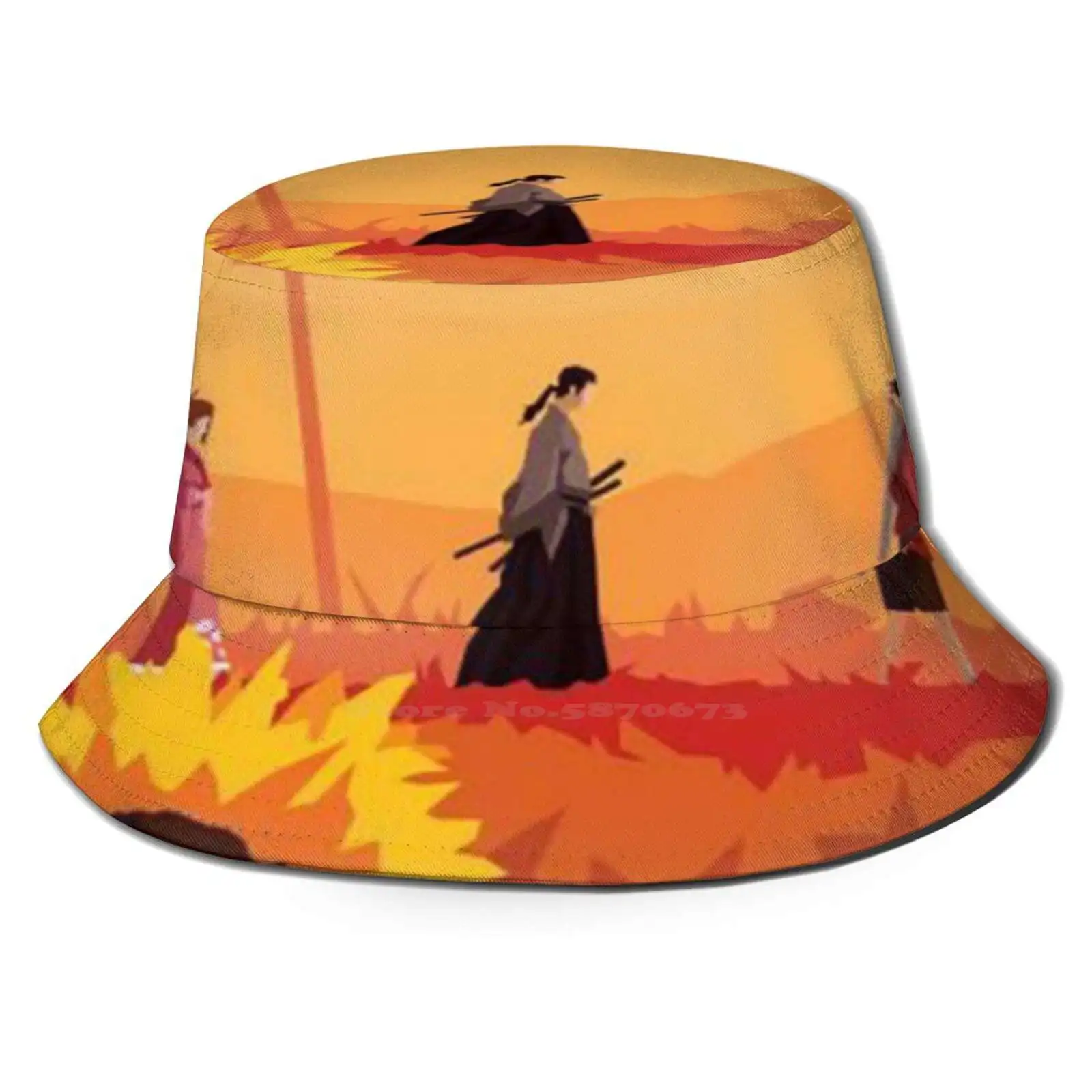 

Шапка «рыбака» Champloo с геометрическим рисунком, Панама, шапки, шапки с рисунком аниме, Япония, модель с изображением меча "Катана" Fuu Jin, Mugen, зак...