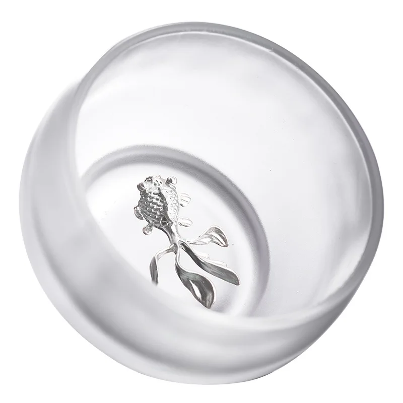 

Silver-inlaid glass tea cup master cup single cup cup Kung Fu tea set Jianzhan tea cup Tianmu tea cup jade porcelain zodiac