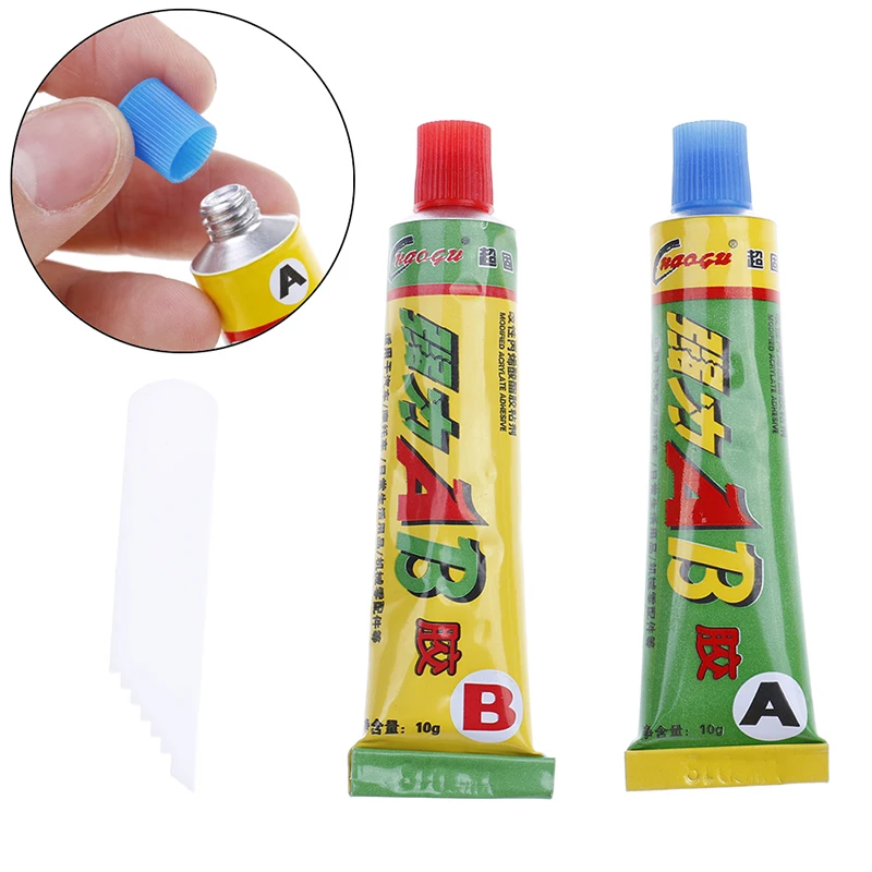 

2Pcs Glues Multipurpose Adhesives Super Glues A B Black Liquid Epoxy Glues For DIY Crafts Glass Phone Case Metal Fabric 20g