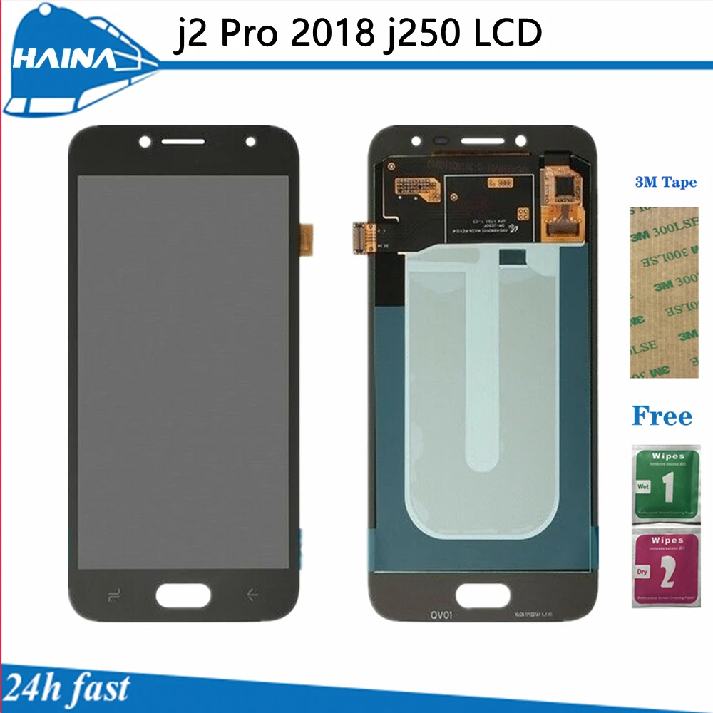 ЖК дисплей J250 Super AMOLED для Samsung Galaxy J2 pro 2018 J250F с сенсорным экраном и дигитайзером в