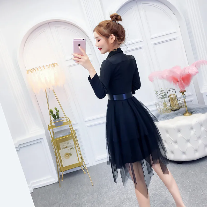 Женское вечернее платье с длинным рукавом облегающее Сетчатое