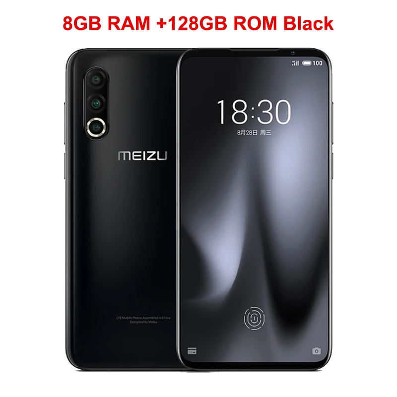 BLACK 8GB 128GB Meizu 16S Pro мобильный телефон 6,2 дюймов FHD+ 6G/8G+ 128G/256G Snapdragon 855 Plus Восьмиядерный Android 9,0 NFC Смартфон - Цвет: BLACK 8GB 128GB