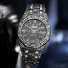 Деловые кварцевые мужские часы, классические роскошные винтажные золотые часы для мужчин, ретро резные мужские наручные часы, Relogio masculino day date