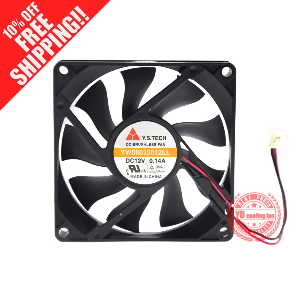 Новинка Y.S.TECH YW08015012LL тишина 8015 8 см ультратонкий охлаждающий вентилятор
