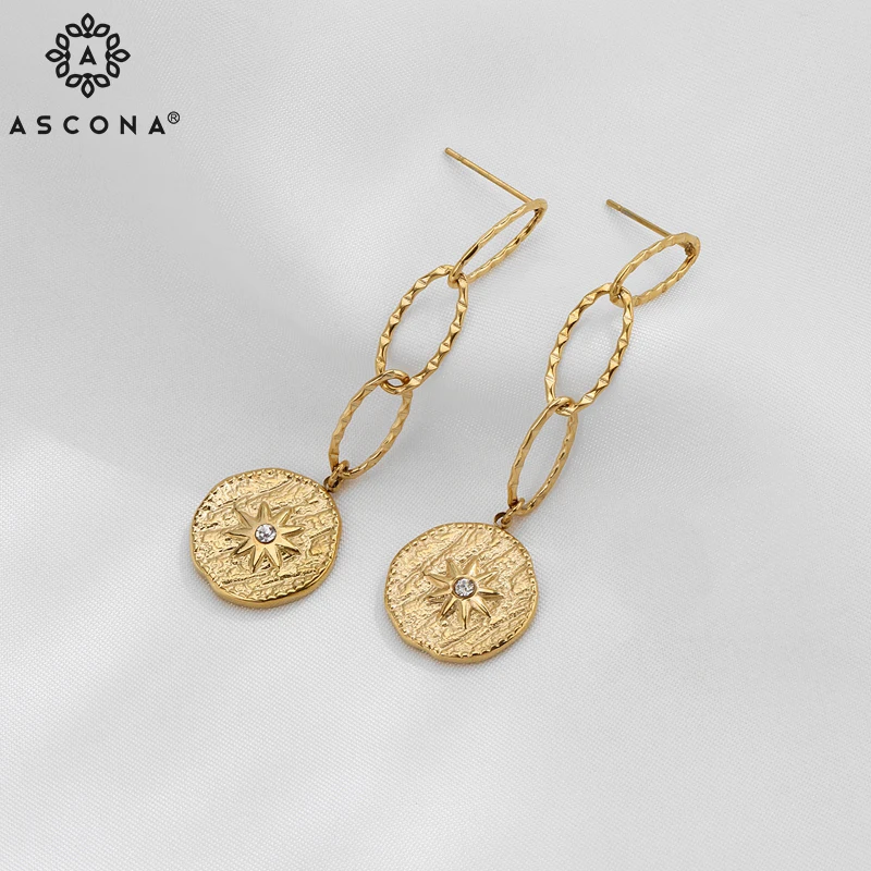 

ASCONA 2021 Fashionable European and American Style Earrings Ring Earrings Female Sun Design Earrings Jewellery