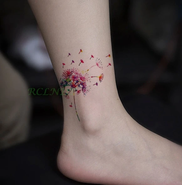 Водостойкая Временная наклейка для татуировок цветные цветы рыба лотос стрела