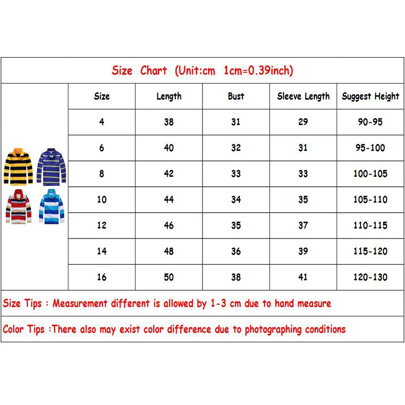 New Boys Spring Autumn Long Sleeve Polo Shirts Children Lapel Striped Clothes Baby Bottoming Tops |