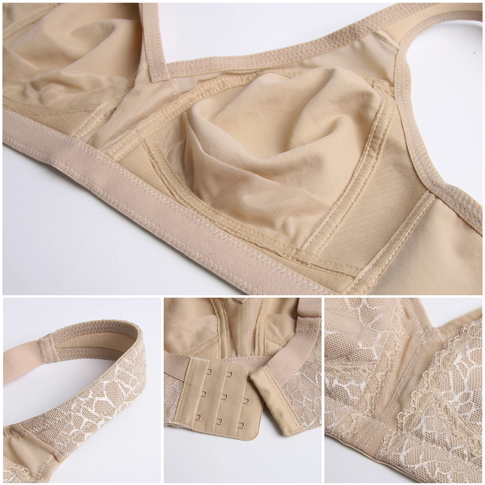 Бюстгальтер-минимайзер Женский нижнее белье без косточек полноразмерный