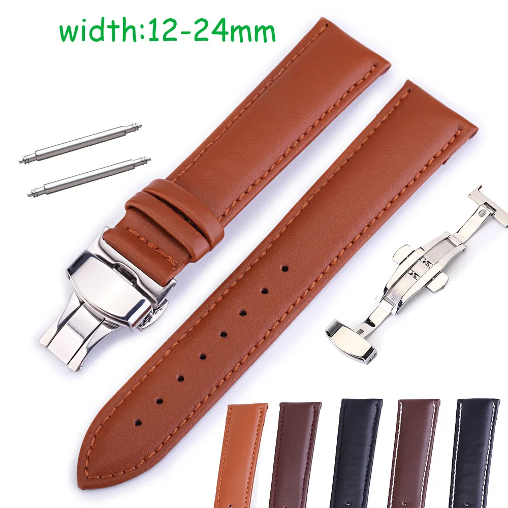 Сменный ремешок для часов из натуральной кожи 12 мм 13 14 15 16 17 18 19 20 21 22 24 с