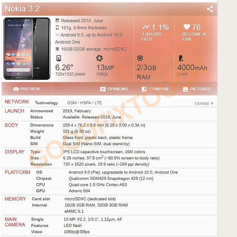 Pantalla LCD para Nokia 3,2 TA-1156 TA-1159 TA-1164, pantalla t&aacute;ctil de cristal, Panel piezas de repuesto digitalizador Asamblea-5