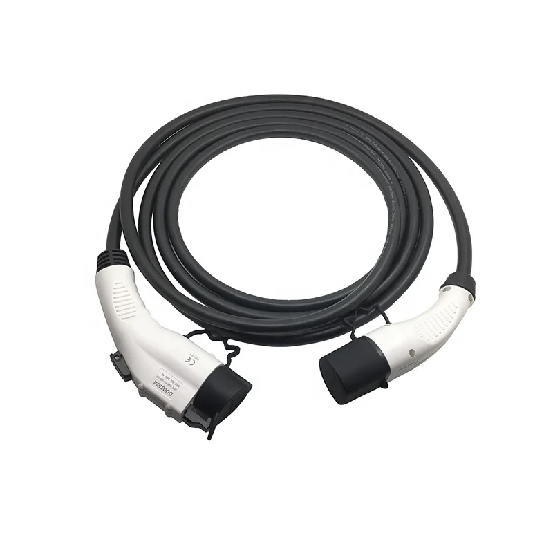 32A EV зарядное устройство 5 м черный кабель SAE J1772 к IEC 62196 2 Тип 1 К разъем для зарядной