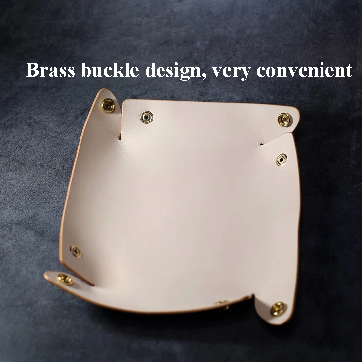 Настольный лоток для хранения EDC многофункциональная коробка из яловой