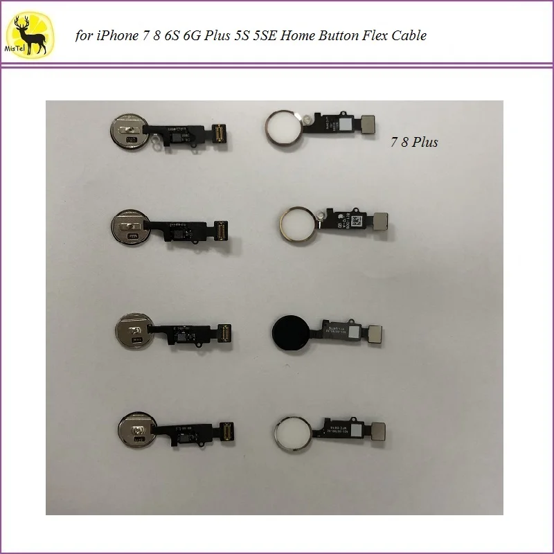 10 шт./лот Новинка кнопка Home Клавиатура Кнопка Flex для i Phone 7 8 6 6s Plus 5s 5se Гибкая в