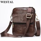 Сумка мужская из натуральной кожи, через плечо, 7350