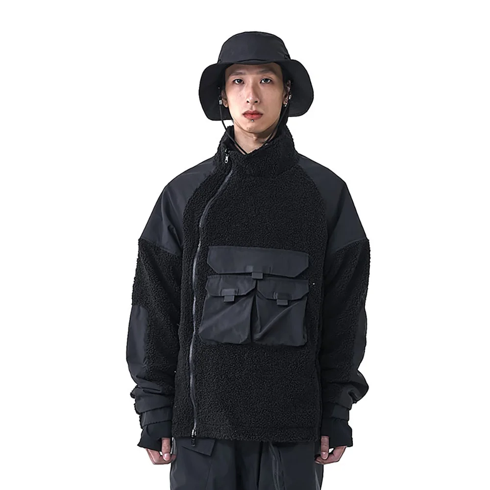 

Ученик путешествия PTXY20-03 Techwear Термальность флис тактическая куртка городской свитер теплые брюки карго пальто с капюшоном уличная одежда в...