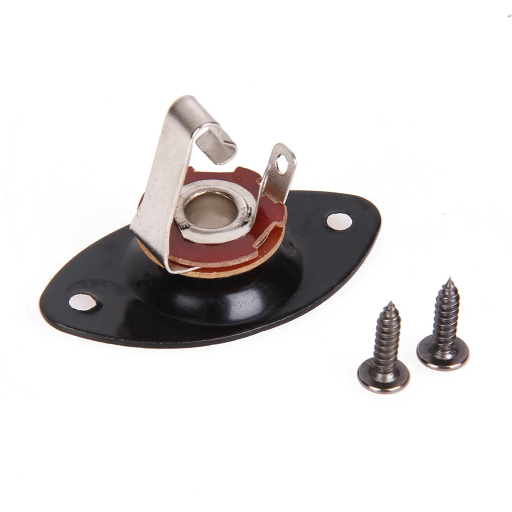 universal elektrische gitarre jack panel 635mm 14 oval überzog stecker port mount kit musik instrument zubehör free global shipping