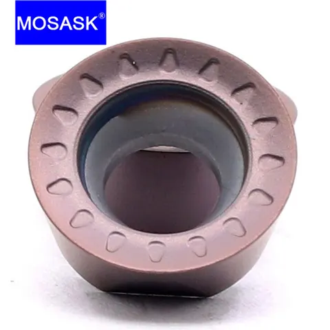 MOSASK 10 шт. RPMT 08T2 10T3 1204 MOE JS стальной токарный станок с ЧПУ RP инструмент обрабатывающий круглый фрезерный резец вставки из карбида вольфрама