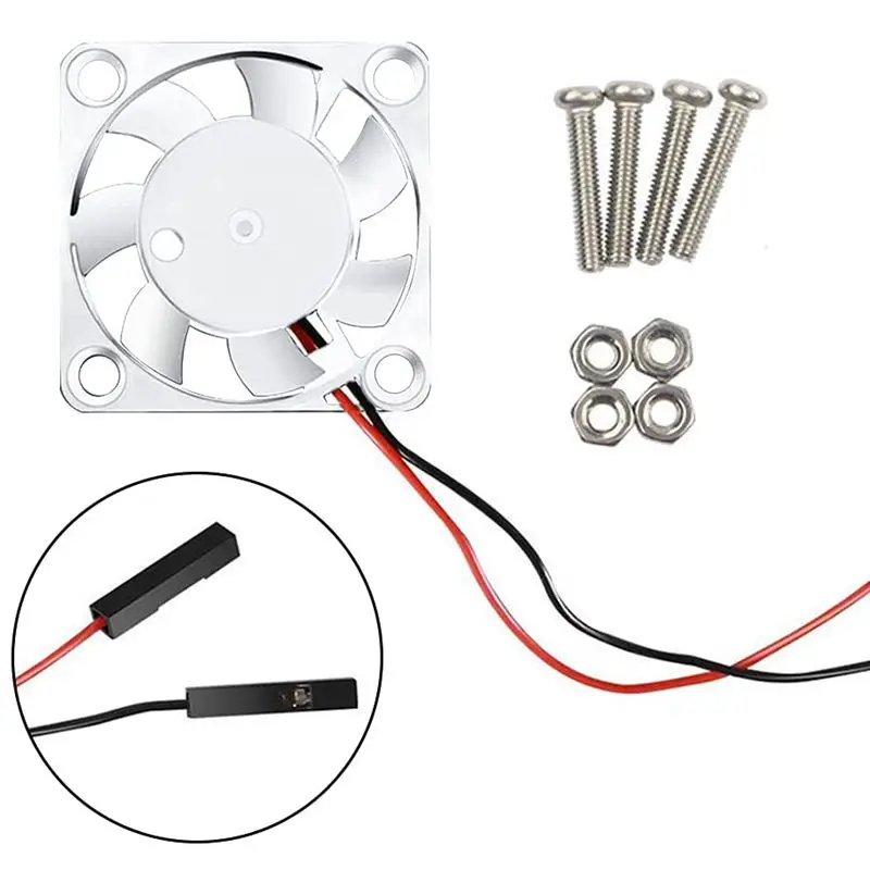 4 шт. 30x30x7 мм 3007 Прозрачный безщеточный вентилятор охлаждения CPU 3.3V 5V для Raspberry Pi 4 Model B 3 B+ 2 1