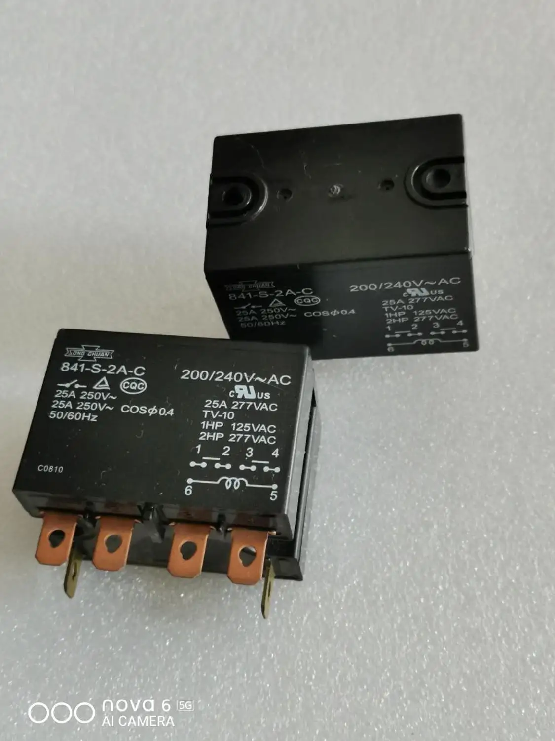 841-S-2A-C-H 100/120VAC 841-S-2A-C1-H 841-S-2A-C 200/240VAC реле питания 25A 277VAC 6 контактов | Обустройство