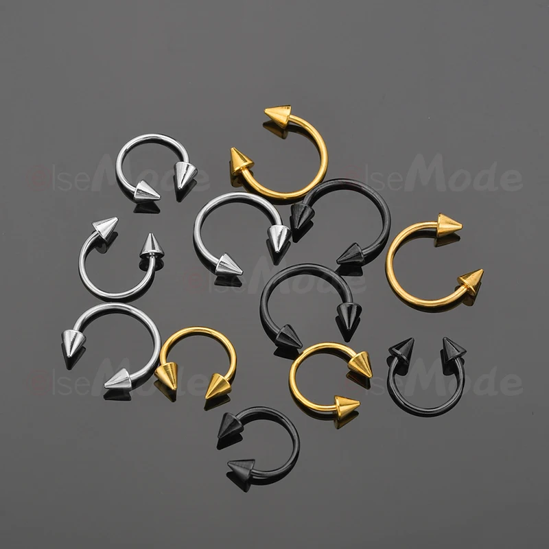 ELSEMODE модные серьги-кольца из нержавеющей стали для пирсинга губ | Украшения и