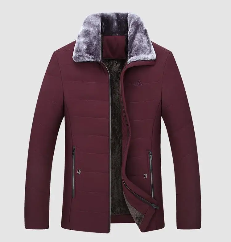 2019 новый бренд среднего возраста отец 90% белый утиный пух утолщаются теплые