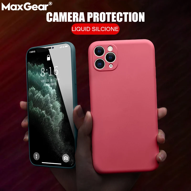 Для iPhone 11 Чехол Оригинальный жидкий силиконовый матовый мягкий чехол для Apple Pro X XR