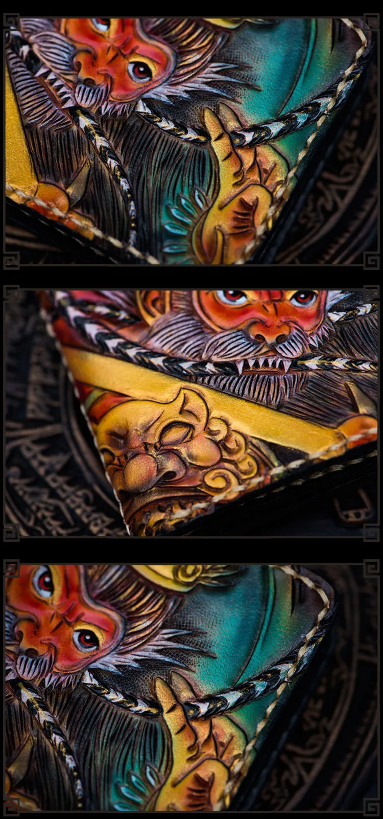 Короткие Кошельки ручной работы Sun WuKong кошельки для женщин и мужчин клатч из