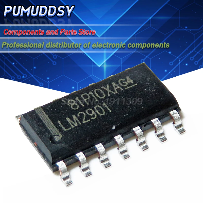 4 компаратора напряжения LM2901 LM2901DR LM2901DT SOP14, 10 шт.
