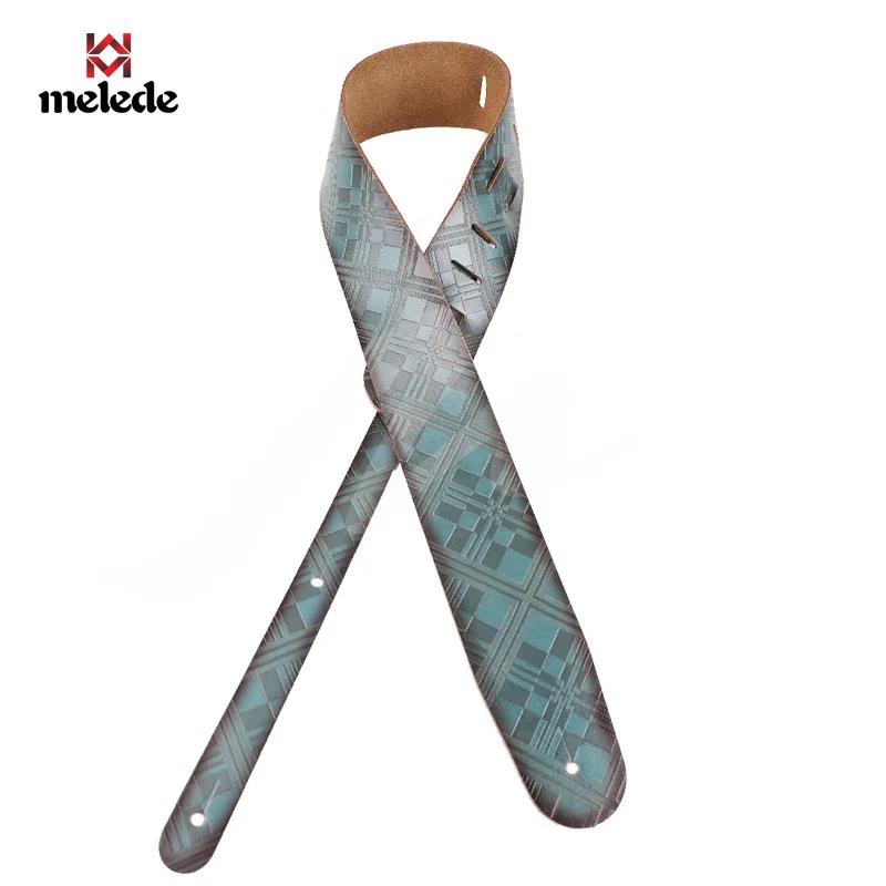 Colored Square Plaid Leather Guitar Belt Thickened Widened Shoulder Strap Electric Player Performance Special | Спорт и развлечения