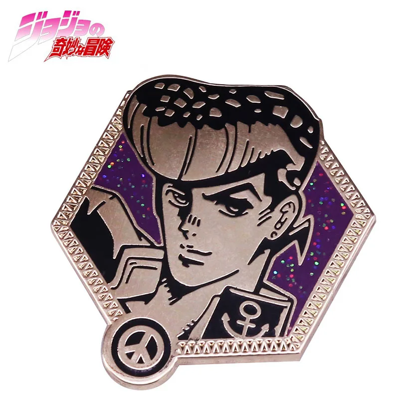 

JoJo's Bizarre Adventure Brooch Glitter Enamel Pin JOJO Pin Badge