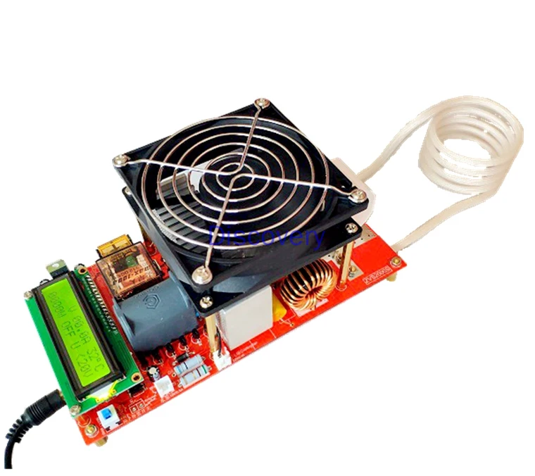 Индукционный нагреватель Zvs, закалка, плавильная тигель, плавильная мощность, электромагнитный высокочастотный 220 В, 1-2 кВт