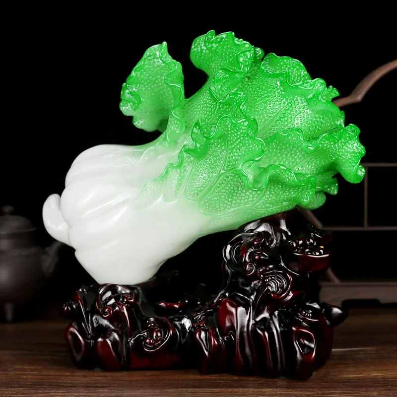 Jade Cabbage Desktop Decoration Gifts For Home Retro Traditional Chinese Gift Objetos Decorativos Antique Vintage decor | Дом и сад