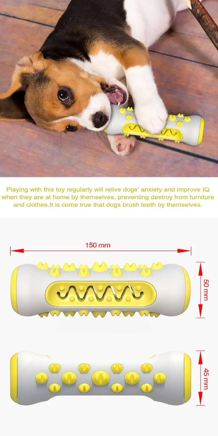 

Tough Durable Dog Chew Toy Teeth Cleaning Care Bone-Shape Molar Stick Pet ToothBrush Dog Toys For Large Dogs Honden Speelgoed