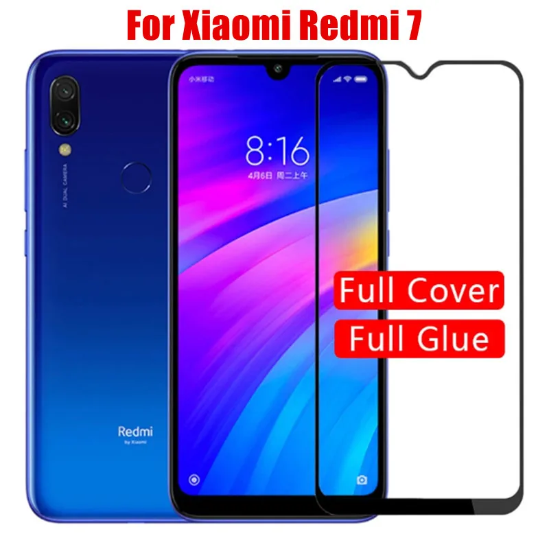 

3pcs Full Cover Tempered Glass For Xiaomi Redmi 7 xaomi redmi7 Phone Screen Protector on Ksiomi redmi 7 Safety Protective Glass