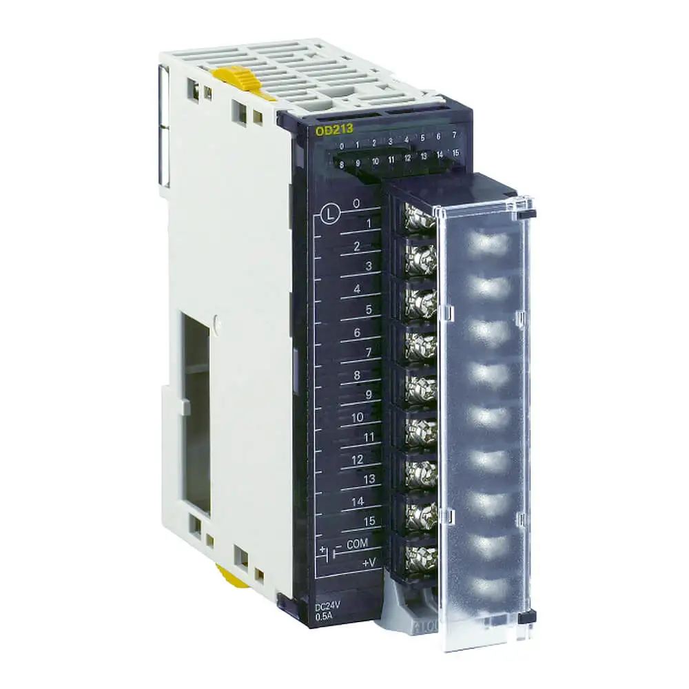 

CJ1W-OD213 Digital high-speed output unit, 16 x transistor outputs, NPN, 0.5 A, 24VDC, screw terminal