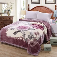 dimi single double bed fluffy warm fat thick blankets soft winter quilt blanket for bed printed mink throw twin full queen size